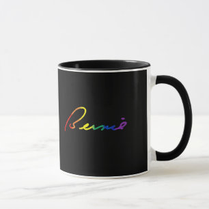 Taza Firma del orgullo de Bernie - arco iris colorea -