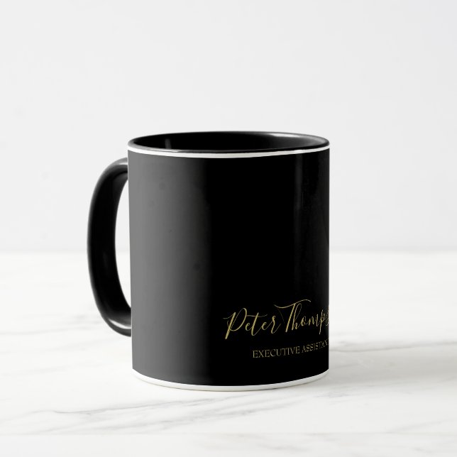 Taza Firma elegante de guión comercial (Anverso izquierdo)