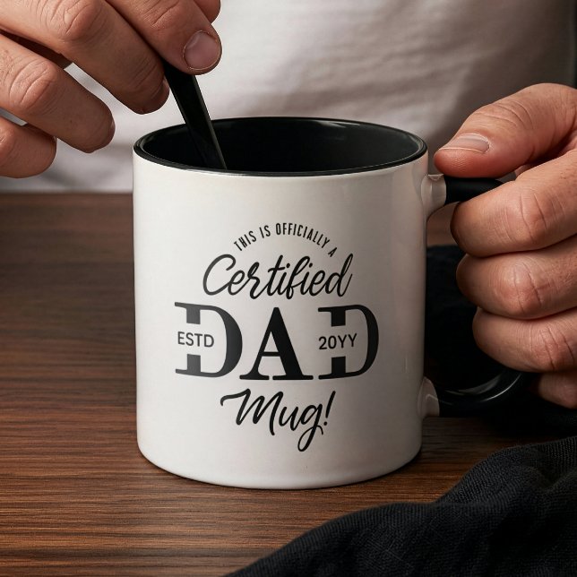 Taza First Father’s Day Certified Dad Mug New Dad Gift (First Father’s Day Certified Dad Mug New Dad Gift)