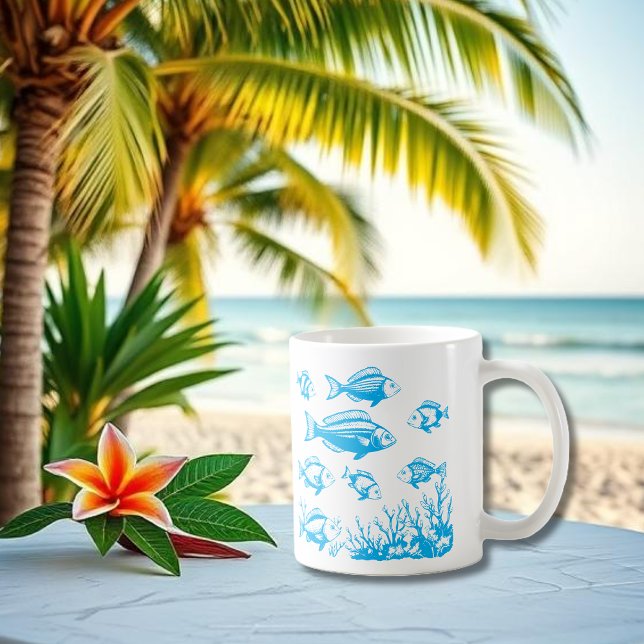 Taza Fish Under Water-Fisherman Style Trend (Fishes Fisherman Trend Beach Summer Mug)