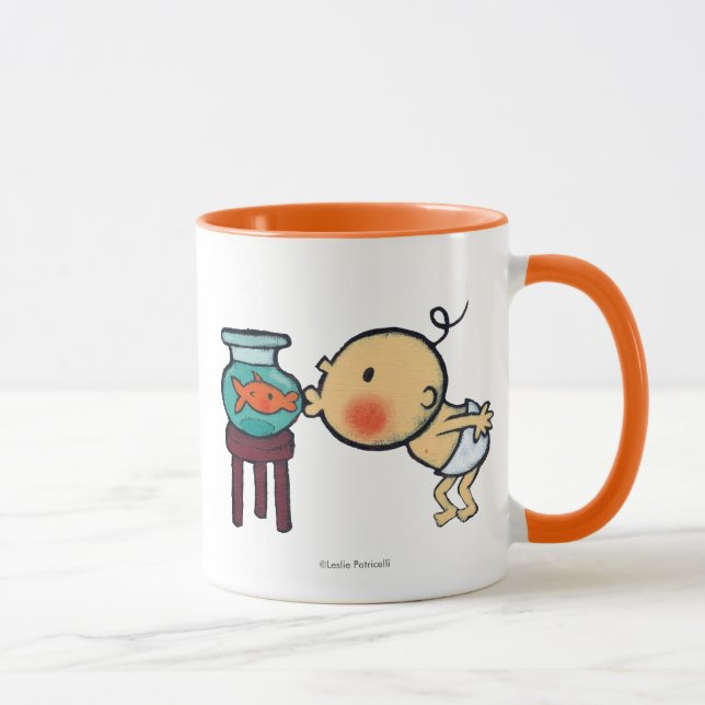 Taza Fishbowl besa el Goldfish anaranjado (Derecha)