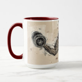 Taza Fitness Red Pink Pastel Mug