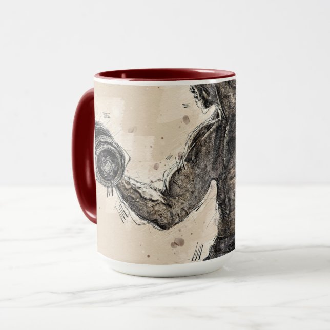 Taza Fitness Red Pink Pastel Mug (Anverso izquierdo)