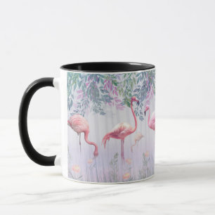 Taza Flamencos rosados de la familia Tropical Cute