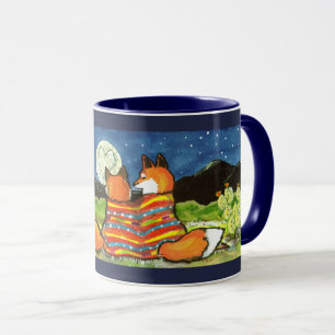Taza "Flamin' Love" Red Foxes Fox Romántico Designer Mu