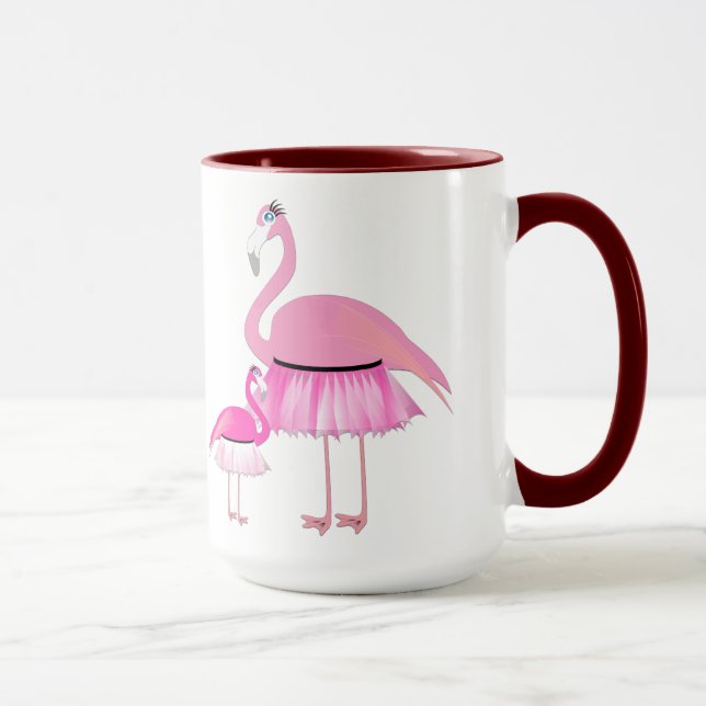 Taza Flamingo Black 15 oz Ringer Mug (Derecha)