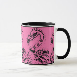 Taza FLAMINGO DE ROCKER DE PUNK DE gótico, HERRAMIENTAS