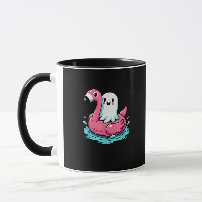 Taza Flamingo Funny Spooky Summer Summerween (Izquierda)