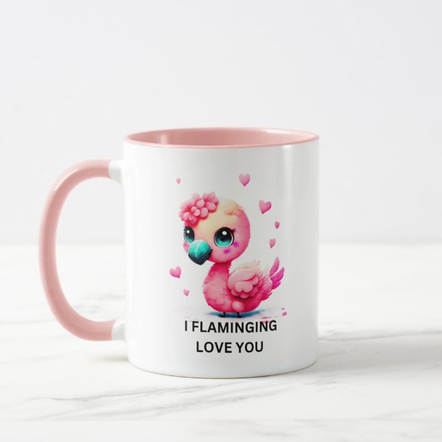 Taza Flamingo Mug, regalo para el amante del flamenco, (Izquierda)