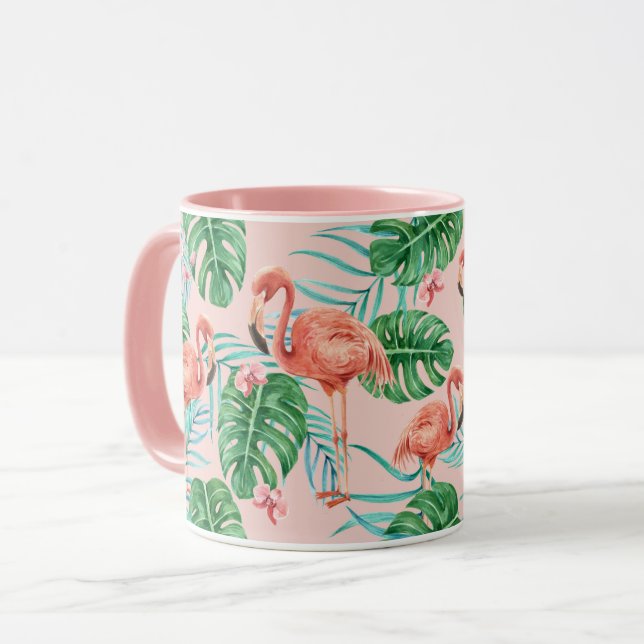 Taza Flamingo tropical (Anverso izquierdo)