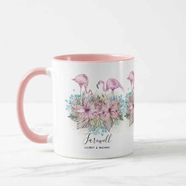 Taza Flamingos Adiós amigos del regalo de Voyage (Izquierda)