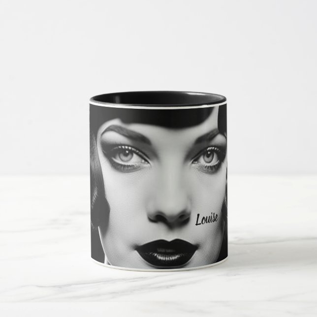Taza Flapper a la Louise Brooks de los años 20 (Centro)