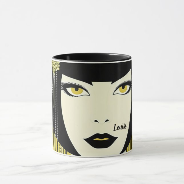 Taza Flapper de los años 20. Personalizado (Centro)