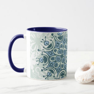 Taza Flauta de nieve azul
