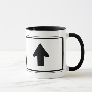 Taza Flecha direccional para arriba, señal de tráfico