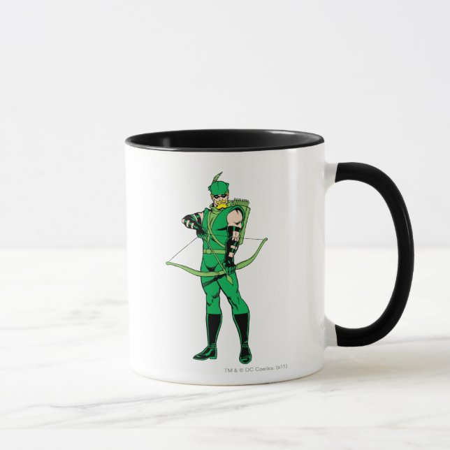 Taza Flecha verde de pie con arco (Derecha)