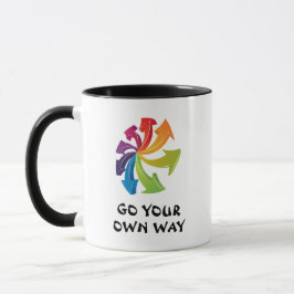 Taza Flechas de arcoiris - Ve a tu propio camino
