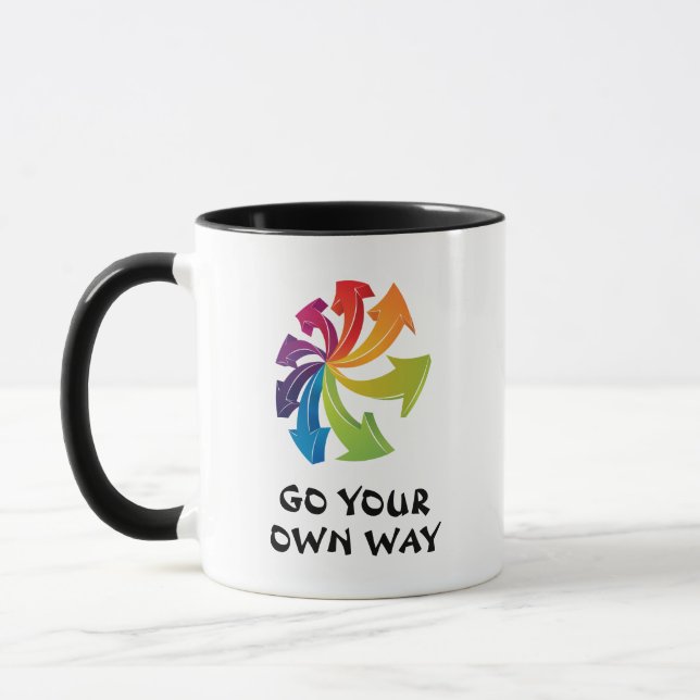 Taza Flechas de arcoiris - Ve a tu propio camino (Izquierda)