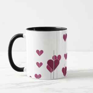 Taza Flechas de corazón geométrico rosado - Comb románt