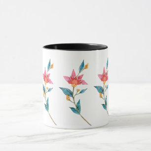 Taza Flor acuarela rosa