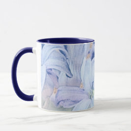 Taza Flor azul azul claro