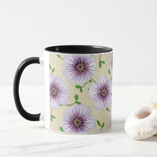 Taza Flor azul botánica del verano dulce