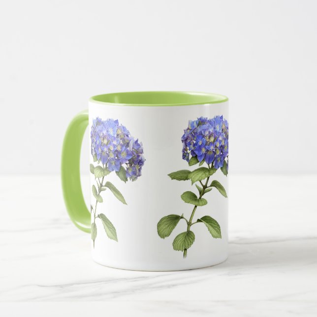 Taza Flor azul de hidrangea (Anverso izquierdo)