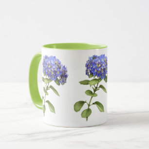 Taza Flor azul del Hydrangea