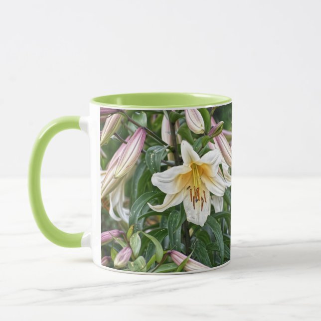 Taza Flor Blanca de Lirio (Izquierda)