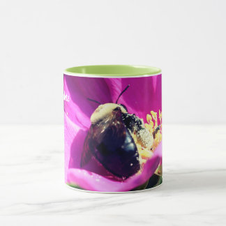 Taza Flor de abeja Bumble personalizada