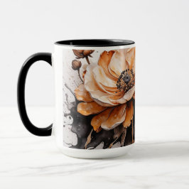 Taza Flor de acuarela elegante Mug