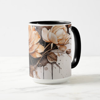 Taza Flor de acuarela elegante Mug