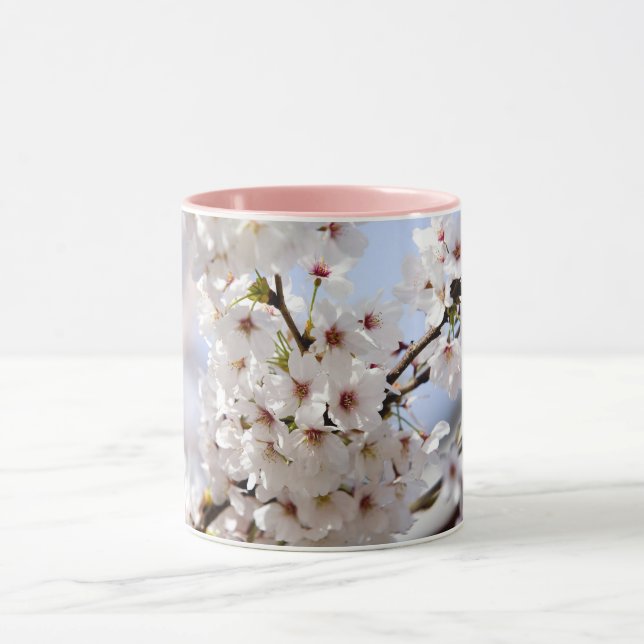 Taza Flor de árbol blanco en primavera (Centro)
