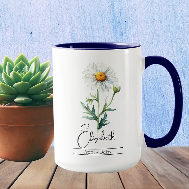 Taza Flor de Birth Month April Daisy Mug (Subido por el creador)