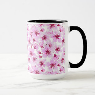 Taza Flor de cerezo acuarela