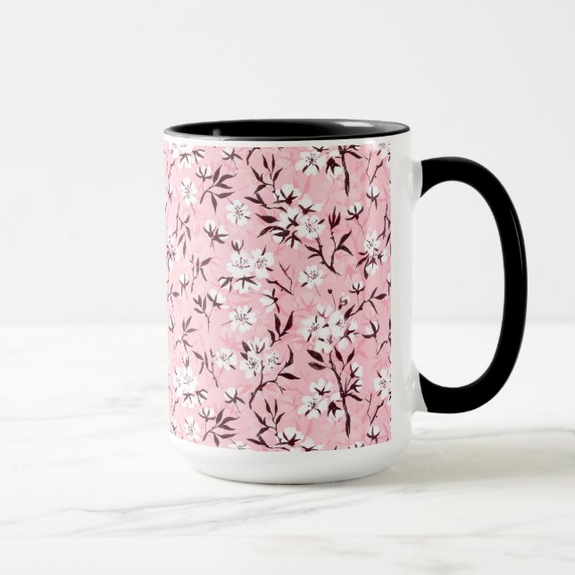 Taza Flor de cerezo blanco (Derecha)