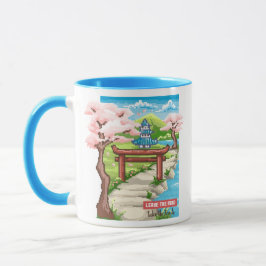 Taza Flor de Cerezo Japonesa Pixel Art