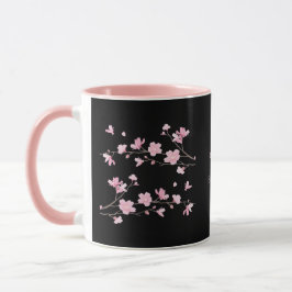 Taza Flor de cerezo - negro