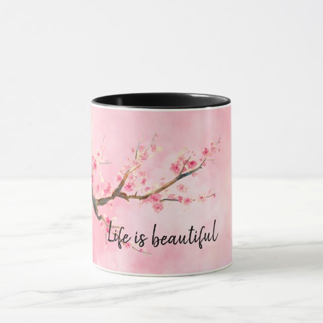 Taza Flor de cerezo rosa        (Centro)
