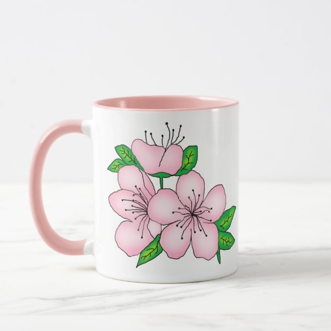 Taza - Flor de cerezo rosa (Izquierda)