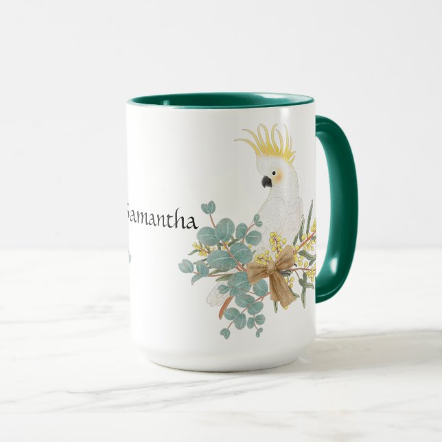 Taza Flor de Cockatoo personalizada (Anverso derecho)