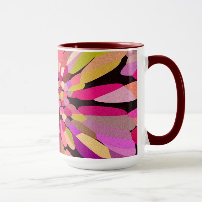 Taza Flor de confetán rosa (Derecha)