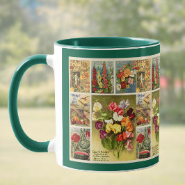 Taza Flor de cosecha de cosecha y de cosecha de plaquet