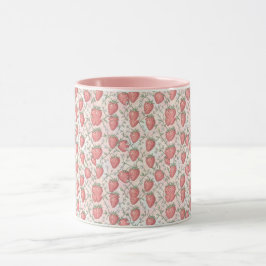 Taza Flor de Fresa Pastel