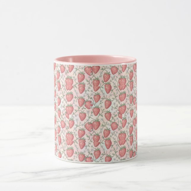 Taza Flor de Fresa Pastel (Centro)