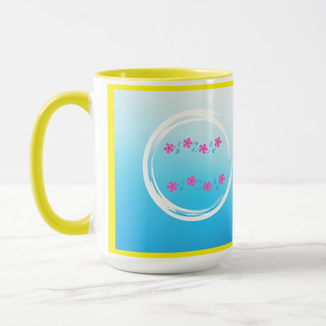 Taza Flor de gradiente (Izquierda)