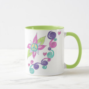 Taza Flor de la paz