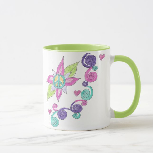 Taza Flor de la paz (Derecha)