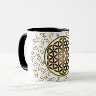 Taza Flor de la Vida - Mandala de Adornos Vintage 2