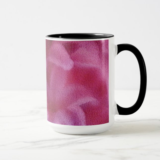 Taza Flor de Lily rosa Arte de pintura - Mug (Derecha)